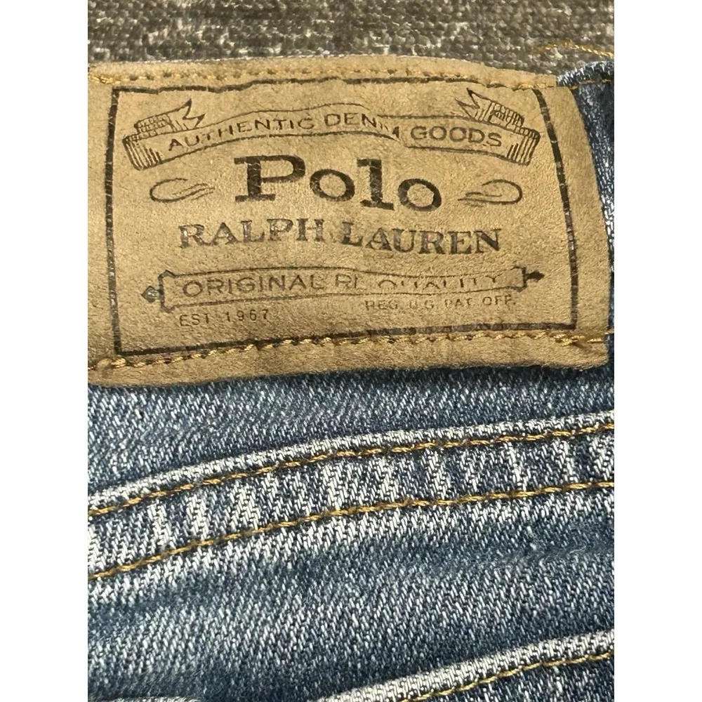 Polo Ralph Lauren 4T Sullivan Slim Jeans Distressed Blue Stretch Denim